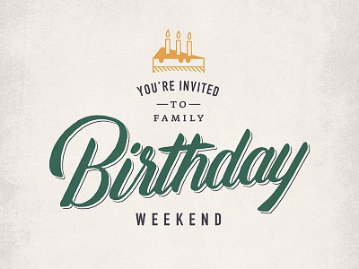 Birthday Weekend birthday handlettering invitation lettering print type typography