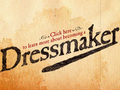 Dressmaker design link texture typography website