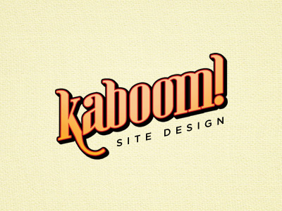 Kaboom! identity logo texture typography yellow