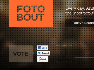 Fotobout background like logo photography pinterest tweet typography vote web design website