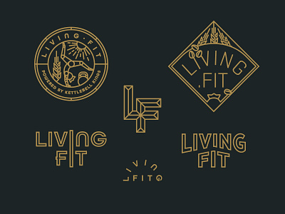 Living.Fit Concepts branding fitness identity lifestyle logo logotype mark type typography