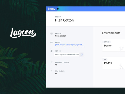 Lagoon branding dashboard git hosting io lettering logo ui ux web design workmark