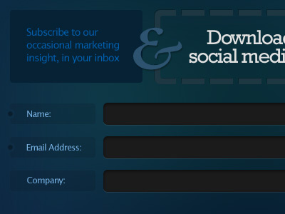 Subscribe blue dark design form layout typography web