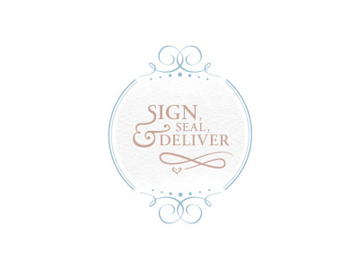 Sign, seal and deliver. ampersand button design pastel typography web