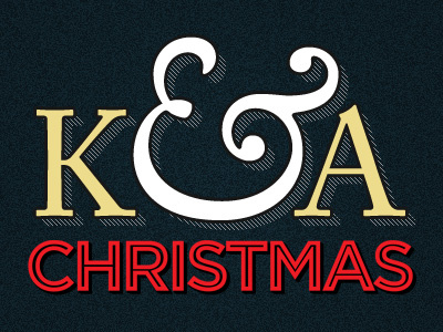 K&A Christmas ampersand christmas design red typography