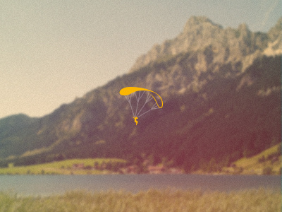 Paraglider athlete fly icon nature parachute paraglide sport yellow