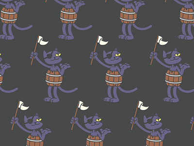 Parley barrel cat illustration parley pirate