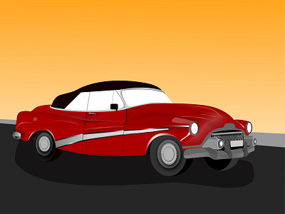 Automobile Illustration automobile design graphic illustration red