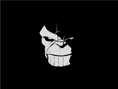 Thanos, The Mad Titan black comics marvel thanos titan vector white
