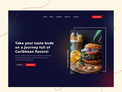 Restaurant landing page design branding design photography ui