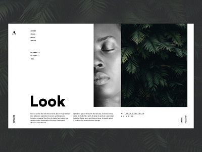 A~muse african american branding conceptual contrast design forest grid jungle landing page design landing page ui landingpage leaves minimal minimalist typography webdesign whitespace