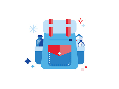 Hiking Pack Spot Illustration