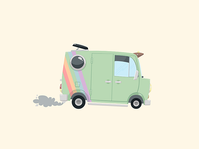 Van automobile illustration retro sketch van vector