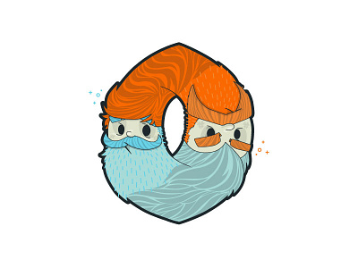 Brother's Beard beard brothers dudes illustrator mustache vector