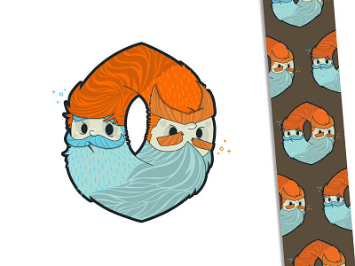 Brother's Beard Tape beards dudes illustrator stickermule tape vector