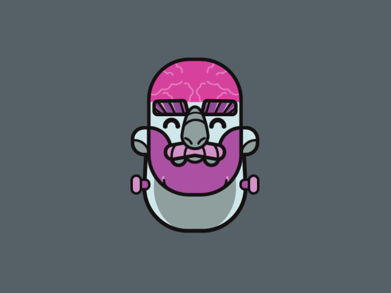 Monster Head after effects animate animation gif joystick monster