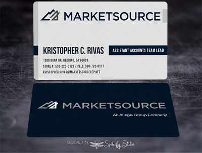 MarketSource Business Cards branding business card business card design design graphic design print design