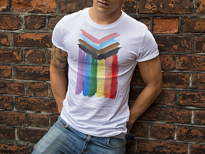 Watercolor Pride Flag T-shirt apparel apparel design design gay gay pride graphic design lgbt lgbtq print design shirt tshirt