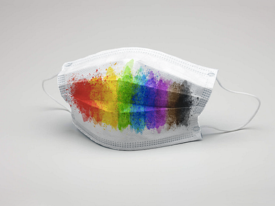 Watercolor LGBTQ Pride Face Mask