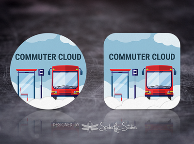 Commuter Cloud - Launcher Icon app design app icon app icon design app ui app ux graphic design icon icon design launcher icon