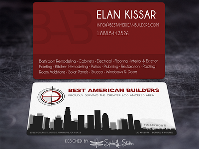 Best American Builders - Business Card branding business card business card design logo design print design