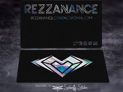 Rezzanance - Raised Holographic Foil Business Cards