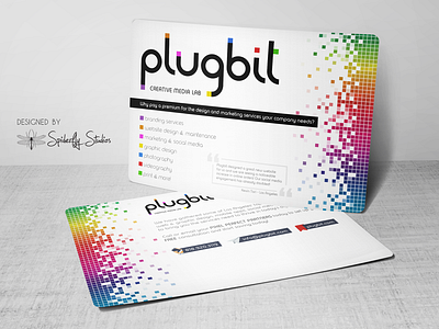 Plugbit - Postcards branding logo marketing postcard design postcards print design