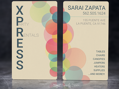 Xpress Party Rentals - Business Cards branding business card design graphic design print design