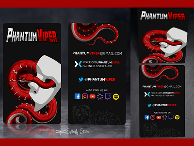 PhantumViper Business Cards - Spiderfly Studios branding business card design business cards graphic design print design