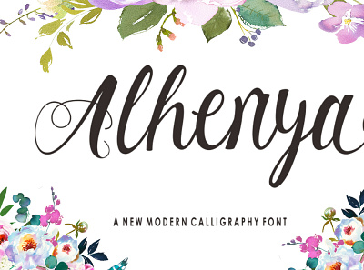 Alhenya Script Font branding design font font design lattering modern calligraphy script script font script lettering scripts typography vector web