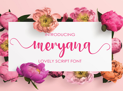 meryana script font design handlettering modern calligraphy font script font script lettering