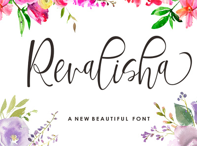 RevalishaScript Font animation branding design font design icon illustration modern calligraphy scripts typography vector