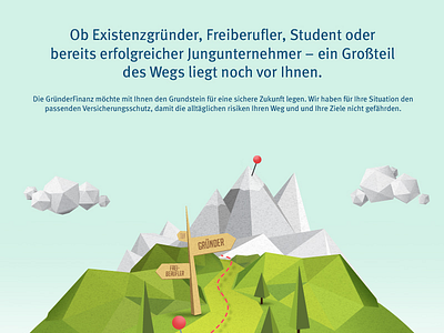 Gründerfinanz Illustration illustration polygonal ux webdesign website