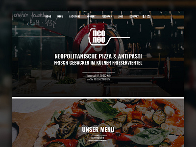 neoneo Pizza cologne design food pizza ui ux webdesign website