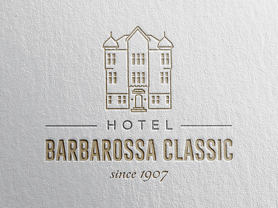 Logo Redesign for Hotel Barbarossa Classic design designing friendventure illustration inspiration logo logodesign logoinspiration