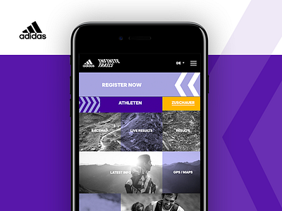 adidas INFINITE TRAILS Webdesign