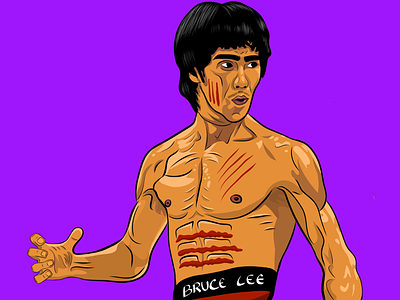Bruce Lee - Cartoon Character 2dyzain adobe draw bruce lee cartoon character cartoon design cartooning