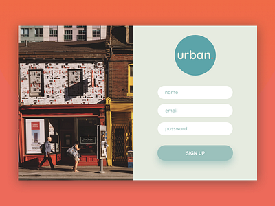 Sign Up dailyui googlefonts signup ui urban