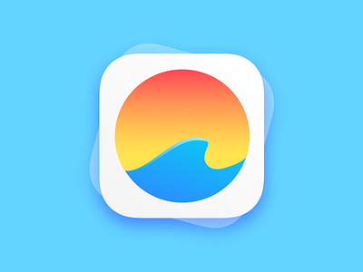 App Icon app dailyui icon sun surf ui wave