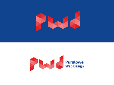 Purslowe Web Design brand geometric logo pwd webdesign