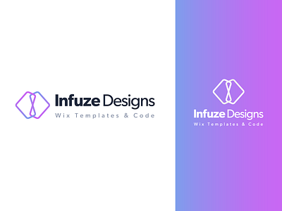 Infuze Designs gradient icon logo logo design minimalistic startup wix