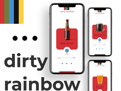 Dirty Rainbow Brewery app branding design logo ui