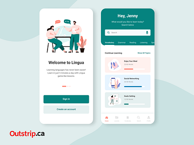 UI Design - Language Learning App - Web Design - Graphics