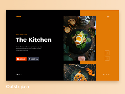 Website Design -Development - UX/UI - Food App - Outstrip