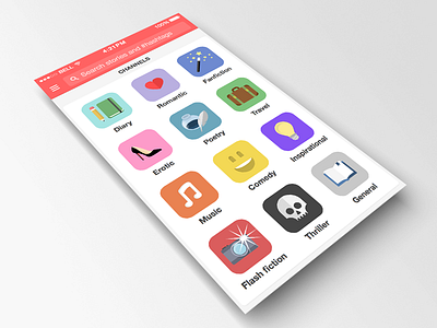 20lines Channels Icons 20lines app cartoon channels design flat icons ios iphone