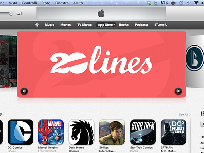 Featured on App Store (books) 20lines app books design ios store