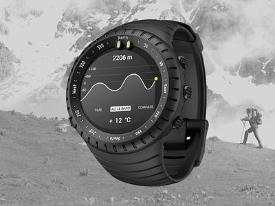 Suunto Core Smart Watch app design mockup sketch smart suunto watch