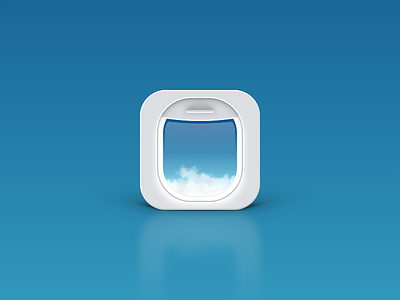 Let's fly somewhere... app design flight fly icon ios iphone plane sky travel ui window