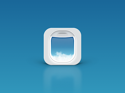 Let's fly somewhere... app design flight fly icon ios iphone plane sky travel ui window