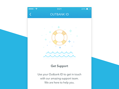 Get Support app help icon illustration ios outbank support ui